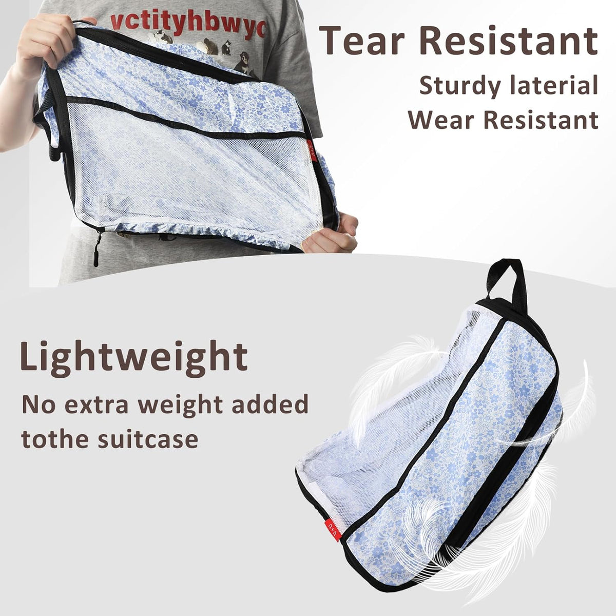 Compression Packing Cubes - Ultralight Travel Organizers with Laundry Bag, Space-Saving Suitcase Organizer, Expandable Packing Cubes for Travel and Family Vacation (Paisley Pattern)