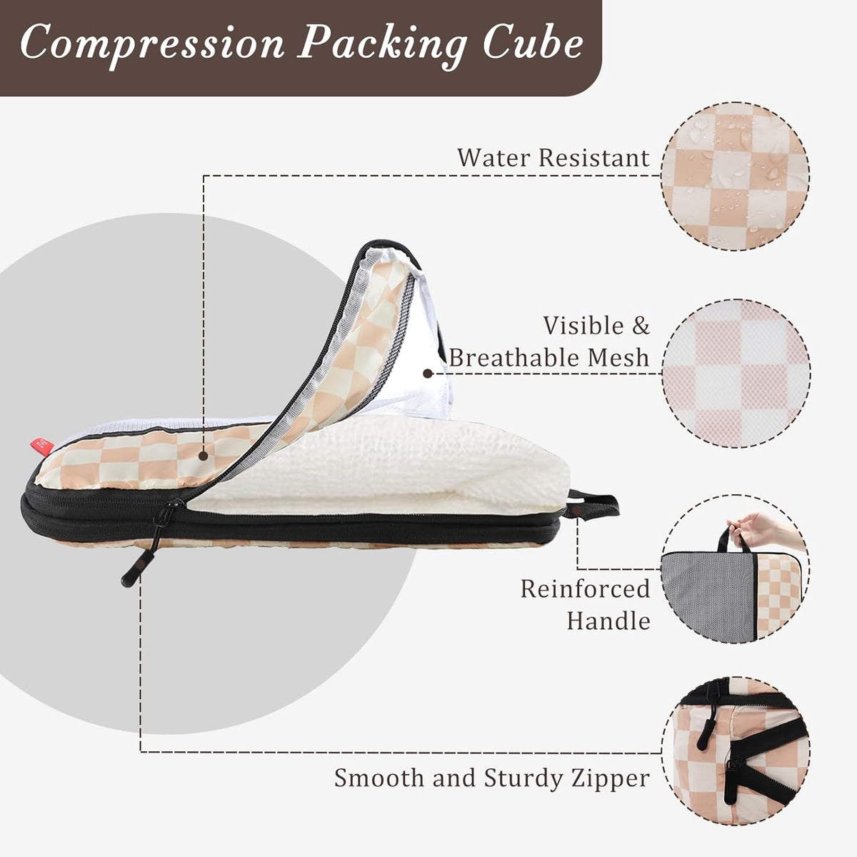 Compression Packing Cubes - Ultralight Travel Organizers with Laundry Bag, Space-Saving Suitcase Organizer, Expandable Packing Cubes for Travel and Family Vacation (Paisley Pattern)