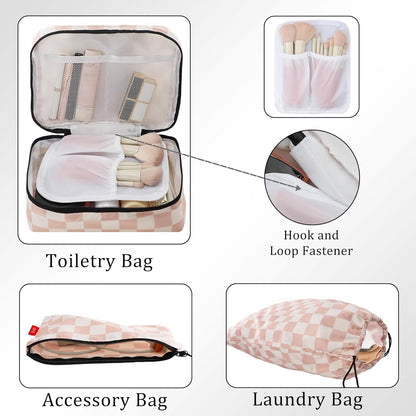 Compression Packing Cubes - Ultralight Travel Organizers with Laundry Bag, Space-Saving Suitcase Organizer, Expandable Packing Cubes for Travel and Family Vacation (Paisley Pattern)