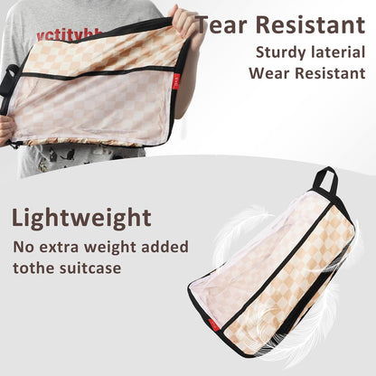 Compression Packing Cubes - Ultralight Travel Organizers with Laundry Bag, Space-Saving Suitcase Organizer, Expandable Packing Cubes for Travel and Family Vacation (Paisley Pattern)