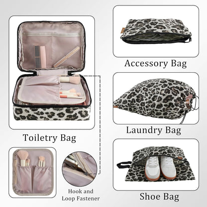 Compression Packing Cubes - Ultralight Travel Organizers with Laundry Bag, Space-Saving Suitcase Organizer, Expandable Packing Cubes for Travel and Family Vacation (Paisley Pattern)
