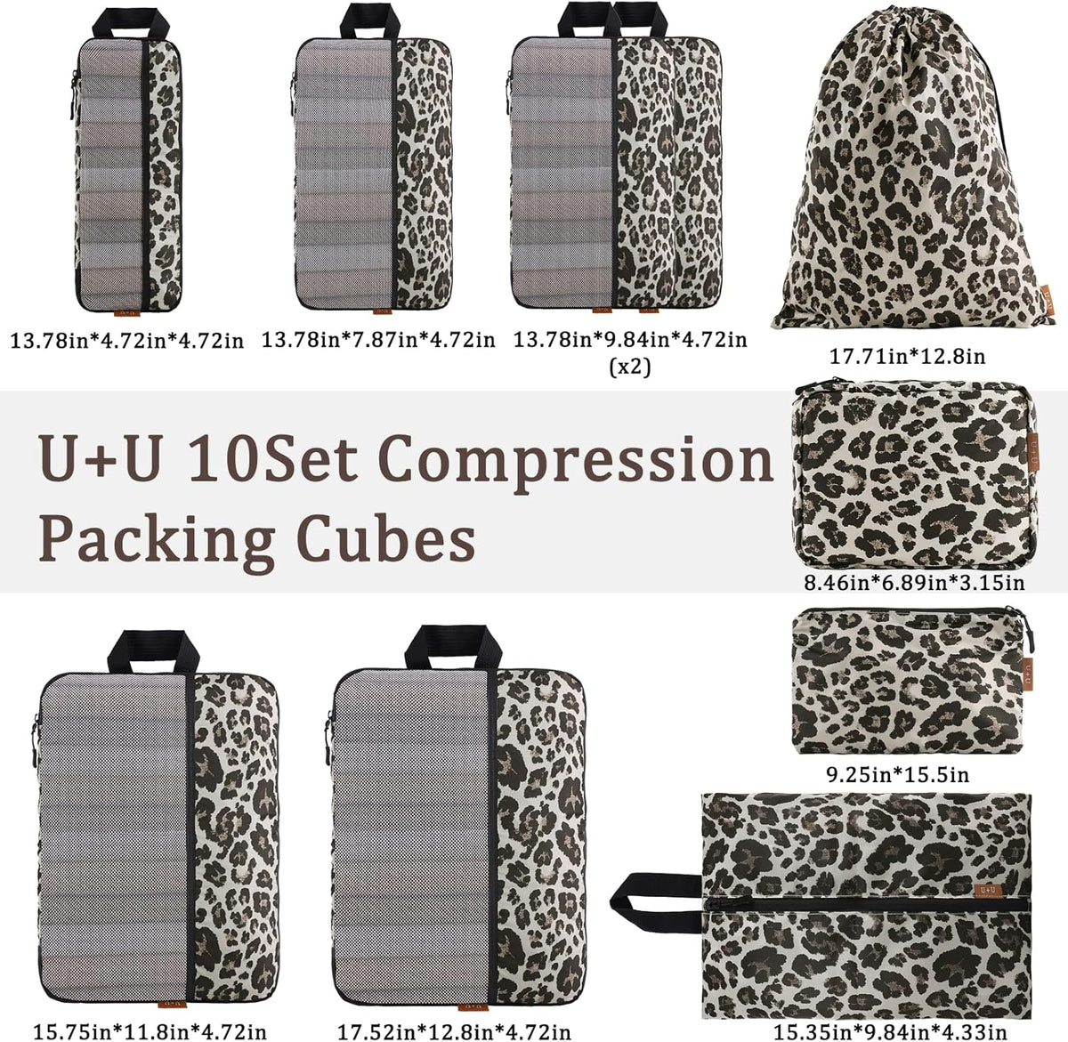 Compression Packing Cubes - Ultralight Travel Organizers with Laundry Bag, Space-Saving Suitcase Organizer, Expandable Packing Cubes for Travel and Family Vacation (Paisley Pattern)