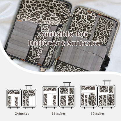 Compression Packing Cubes - Ultralight Travel Organizers with Laundry Bag, Space-Saving Suitcase Organizer, Expandable Packing Cubes for Travel and Family Vacation (Paisley Pattern)