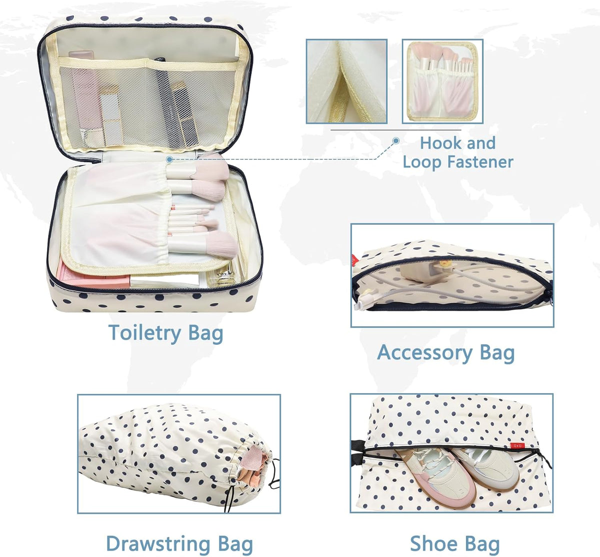 Compression Packing Cubes - Ultralight Travel Organizers with Laundry Bag, Space-Saving Suitcase Organizer, Expandable Packing Cubes for Travel and Family Vacation (Paisley Pattern)