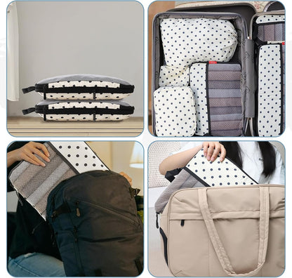Compression Packing Cubes - Ultralight Travel Organizers with Laundry Bag, Space-Saving Suitcase Organizer, Expandable Packing Cubes for Travel and Family Vacation (Paisley Pattern)