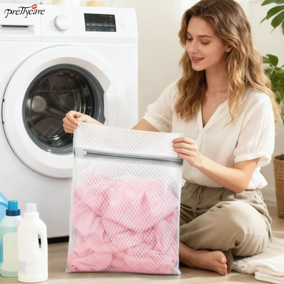 3 Large (16x19inch) Mesh Laundry Bags for Delicates, Durable Honeycomb Wash Bags with Premium Zippers - Laundry Essentials Mesh Bags for Lingerie, Bras, Socks, Sweater, Travel & Organizing