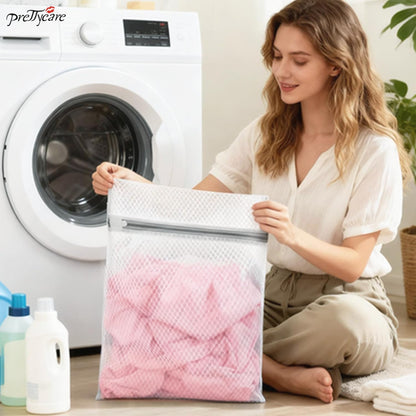 3 Large (16x19inch) Mesh Laundry Bags for Delicates, Durable Honeycomb Wash Bags with Premium Zippers - Laundry Essentials Mesh Bags for Lingerie, Bras, Socks, Sweater, Travel & Organizing