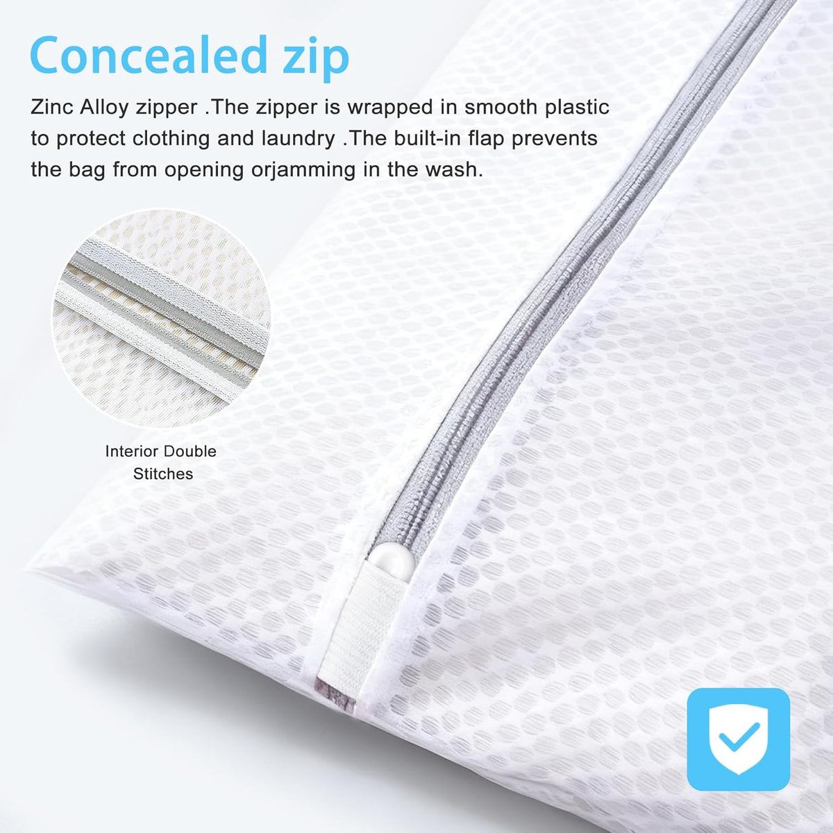3 Large (16x19inch) Mesh Laundry Bags for Delicates, Durable Honeycomb Wash Bags with Premium Zippers - Laundry Essentials Mesh Bags for Lingerie, Bras, Socks, Sweater, Travel & Organizing