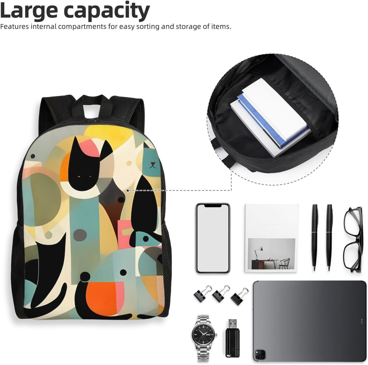 Laptop Backpack Large Capacity Carry On Backpack for Men Women Business Work Bag Aircraft Carrier Casual Daypack