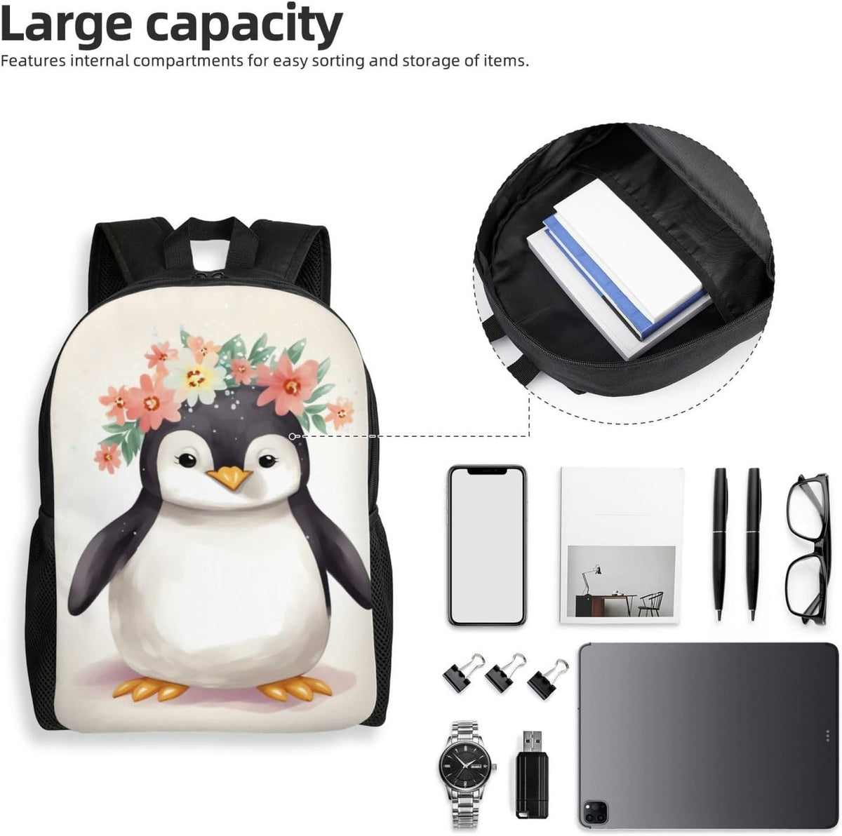 Laptop Backpack Large Capacity Carry On Backpack for Men Women Business Work Bag Aircraft Carrier Casual Daypack