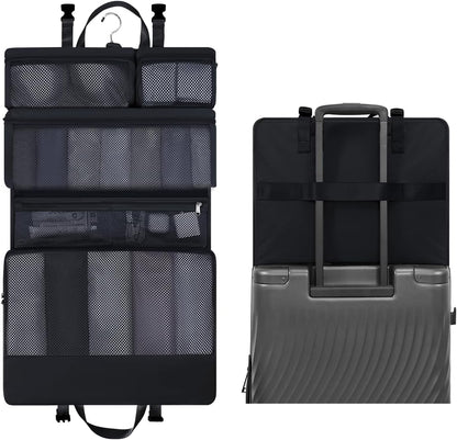 Hanging Travel Closet Portable Luggage Organizer Carry-on Packing Bag,Teal