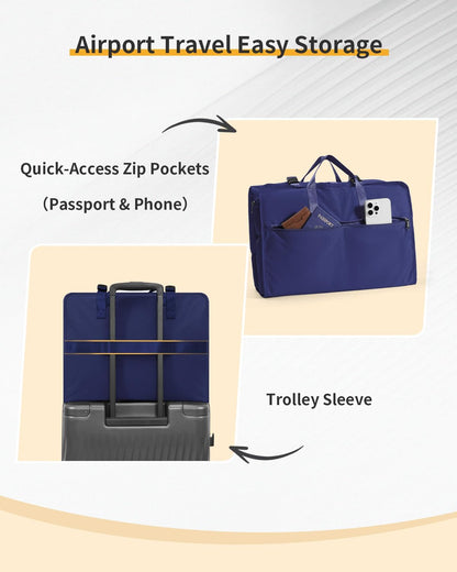Hanging Travel Closet Portable Luggage Organizer Carry-on Packing Bag,Teal