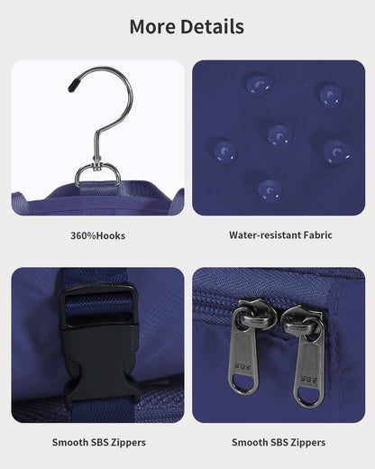 Hanging Travel Closet Portable Luggage Organizer Carry-on Packing Bag,Teal