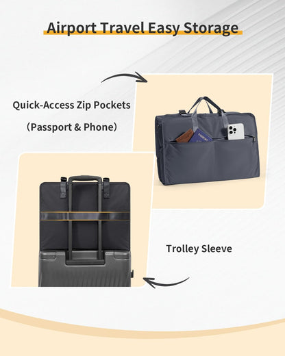 Hanging Travel Closet Portable Luggage Organizer Carry-on Packing Bag,Teal