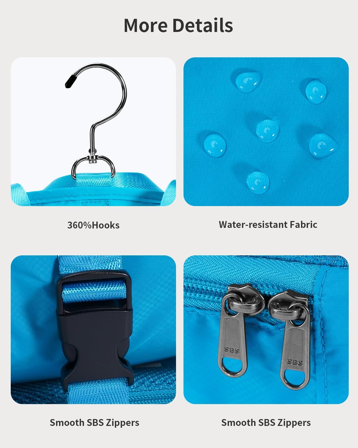 Hanging Travel Closet Portable Luggage Organizer Carry-on Packing Bag,Teal