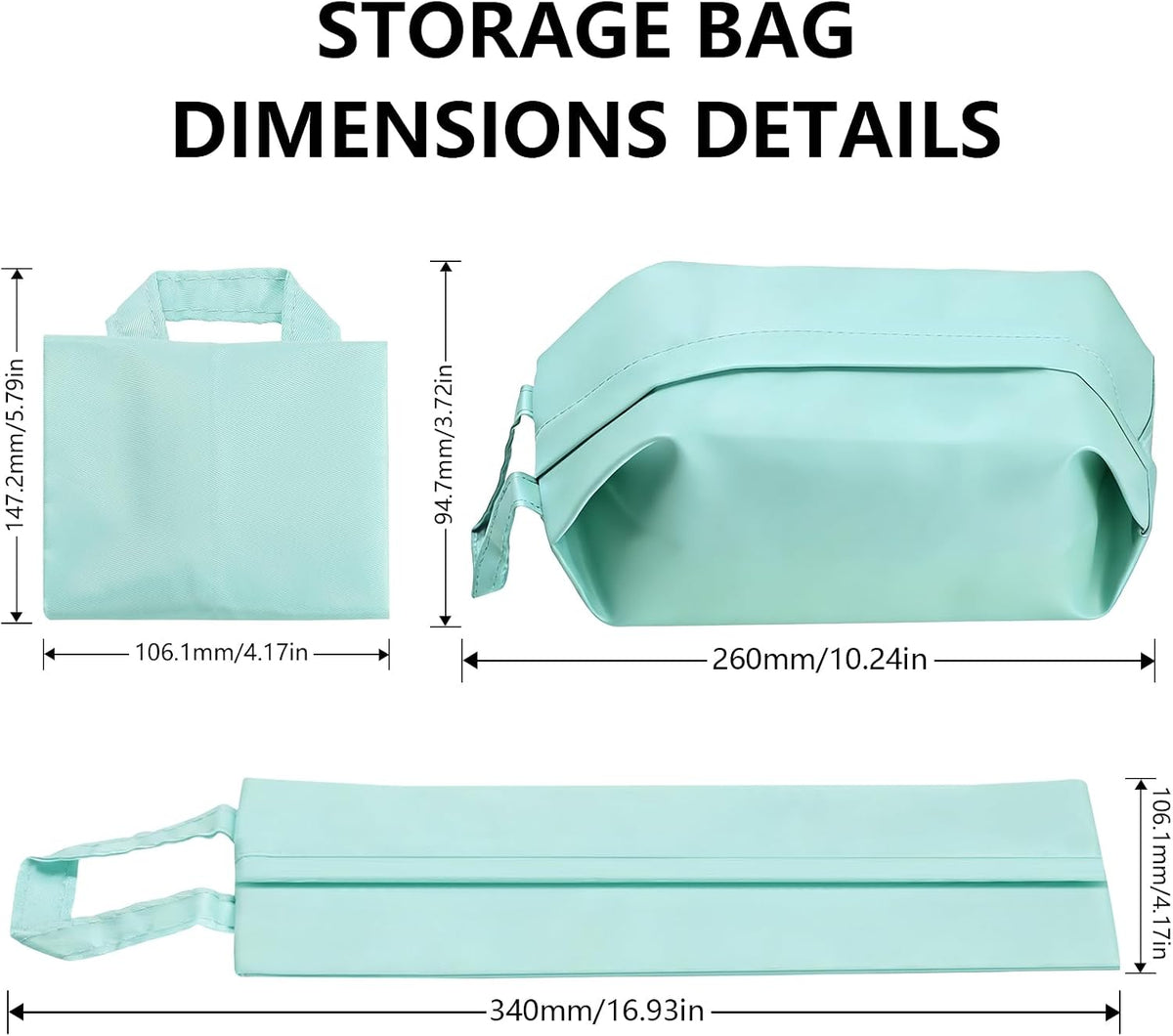 4 Pcs Travel Underwear Organize Bags, Travel Packing Organizers, Portable Zipper Sock and Underwear Organizer Bags with Handle for Sundries Toiletry Traveling Essentials Lingerie Storage Bag