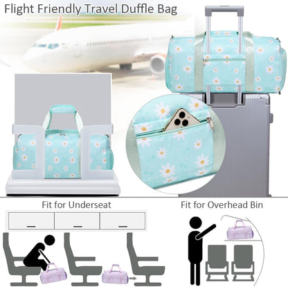 Duffle Bag for Girls Fluffy Dance Bag for Girls Ballet Bag Girls Sports Gym Bag Water Resistant Travel Duffle Bags with Shoes Compartment Wet Pocket