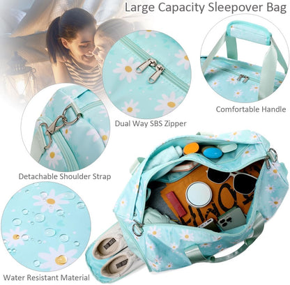 Duffle Bag for Girls Fluffy Dance Bag for Girls Ballet Bag Girls Sports Gym Bag Water Resistant Travel Duffle Bags with Shoes Compartment Wet Pocket