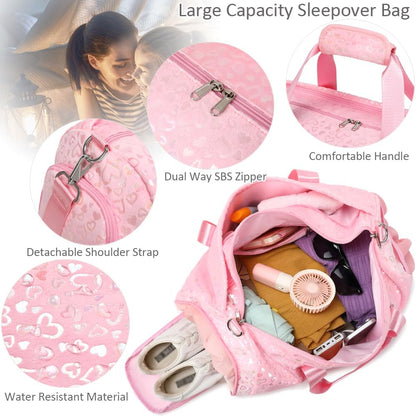 Duffle Bag for Girls Fluffy Dance Bag for Girls Ballet Bag Girls Sports Gym Bag Water Resistant Travel Duffle Bags with Shoes Compartment Wet Pocket