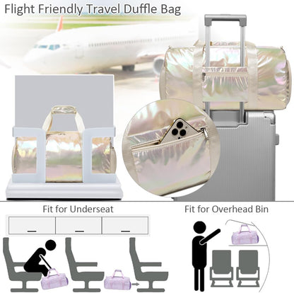 Duffle Bag for Girls Fluffy Dance Bag for Girls Ballet Bag Girls Sports Gym Bag Water Resistant Travel Duffle Bags with Shoes Compartment Wet Pocket