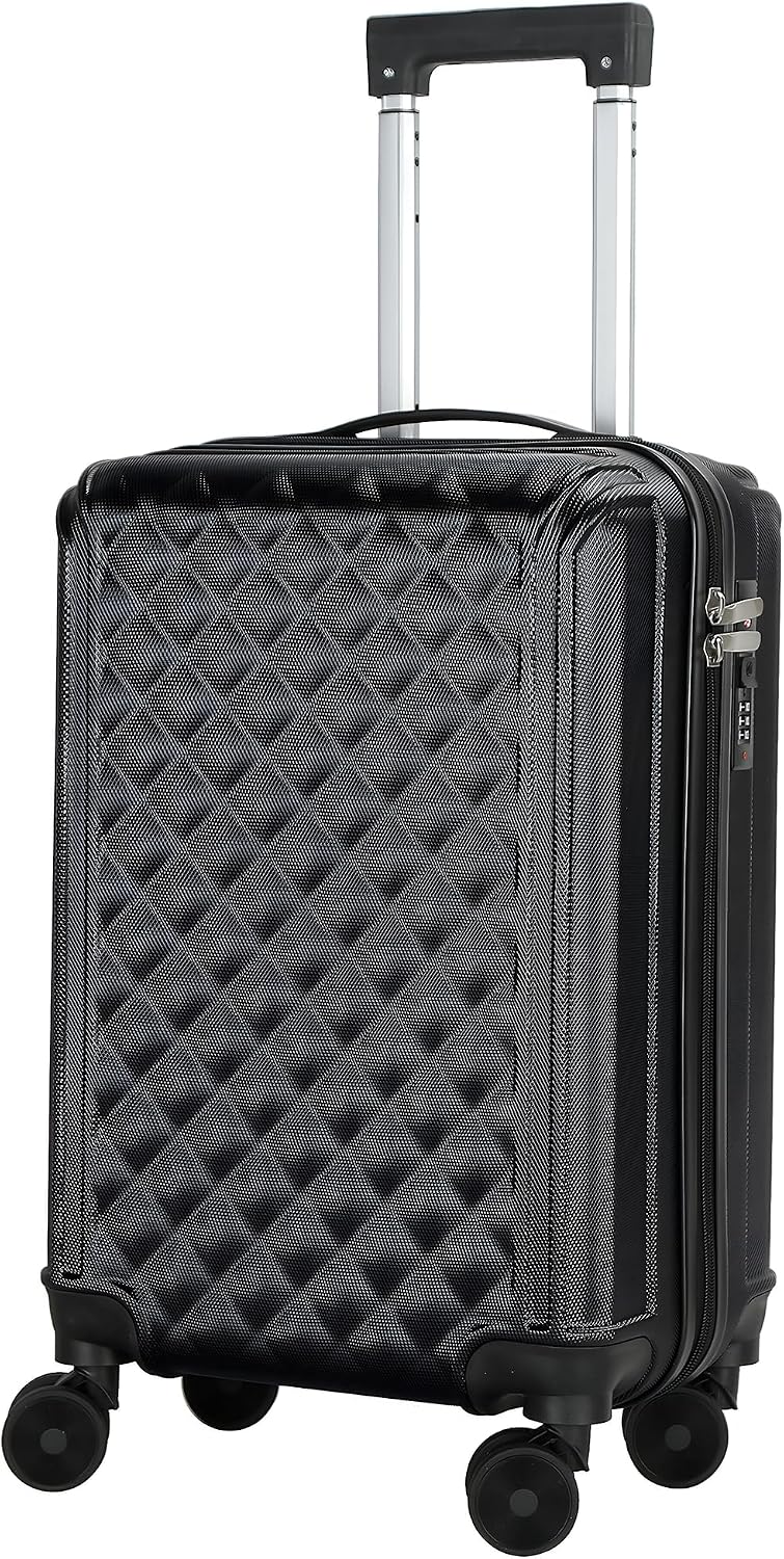 20 Inch Carry On Luggage, Lightweight Hard Shell ABS Suitcase with TSA Lock and Double Spinner Wheels, Rolling Suitcase for Travel (LXG-Blue, 20" carry on)