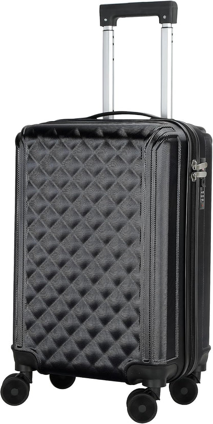 20 Inch Carry On Luggage, Lightweight Hard Shell ABS Suitcase with TSA Lock and Double Spinner Wheels, Rolling Suitcase for Travel (LXG-Blue, 20" carry on)
