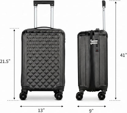 20 Inch Carry On Luggage, Lightweight Hard Shell ABS Suitcase with TSA Lock and Double Spinner Wheels, Rolling Suitcase for Travel (LXG-Blue, 20" carry on)