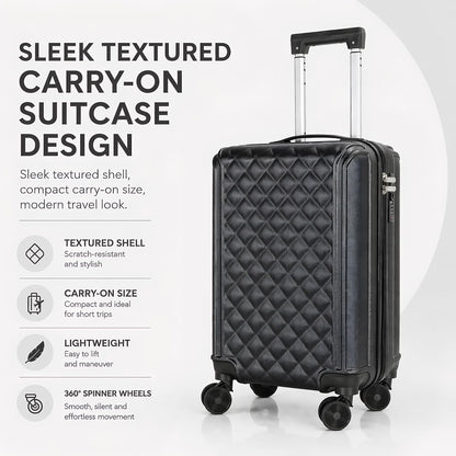 20 Inch Carry On Luggage, Lightweight Hard Shell ABS Suitcase with TSA Lock and Double Spinner Wheels, Rolling Suitcase for Travel (LXG-Blue, 20" carry on)