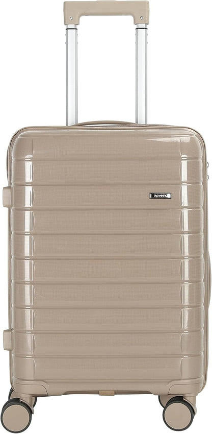 20 Inch Carry On Luggage, Lightweight Hard Shell ABS Suitcase with TSA Lock and Double Spinner Wheels, Rolling Suitcase for Travel (LXG-Blue, 20" carry on)