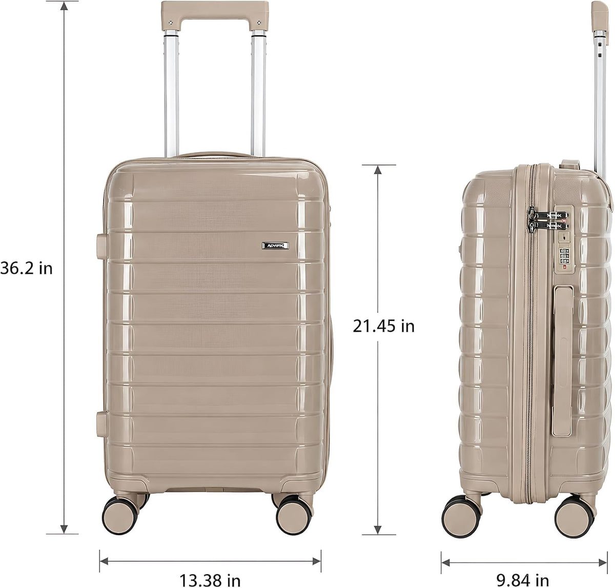 20 Inch Carry On Luggage, Lightweight Hard Shell ABS Suitcase with TSA Lock and Double Spinner Wheels, Rolling Suitcase for Travel (LXG-Blue, 20" carry on)
