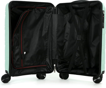 20 Inch Carry On Luggage, Lightweight Hard Shell ABS Suitcase with TSA Lock and Double Spinner Wheels, Rolling Suitcase for Travel (LXG-Blue, 20" carry on)