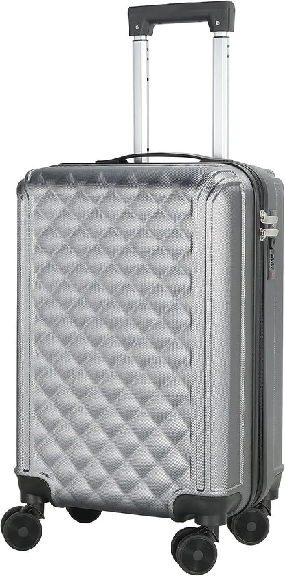 20 Inch Carry On Luggage, Lightweight Hard Shell ABS Suitcase with TSA Lock and Double Spinner Wheels, Rolling Suitcase for Travel (LXG-Blue, 20" carry on)