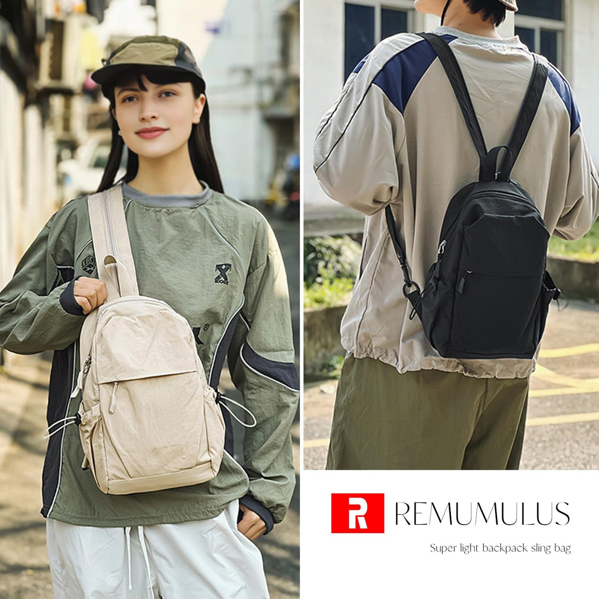 UnisexAdult Small Crossbody Messenger Bag Durable Sling Bag Backpack Hiking daypacks for Men Women