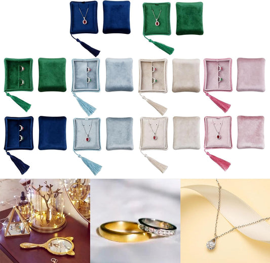 Plush Jewelry Box Portable Travel Case Organizers With Multi Layer Compartments For Rings Necklaces Earrings