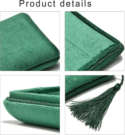 Plush Jewelry Box Portable Travel Case Organizers With Multi Layer Compartments For Rings Necklaces Earrings