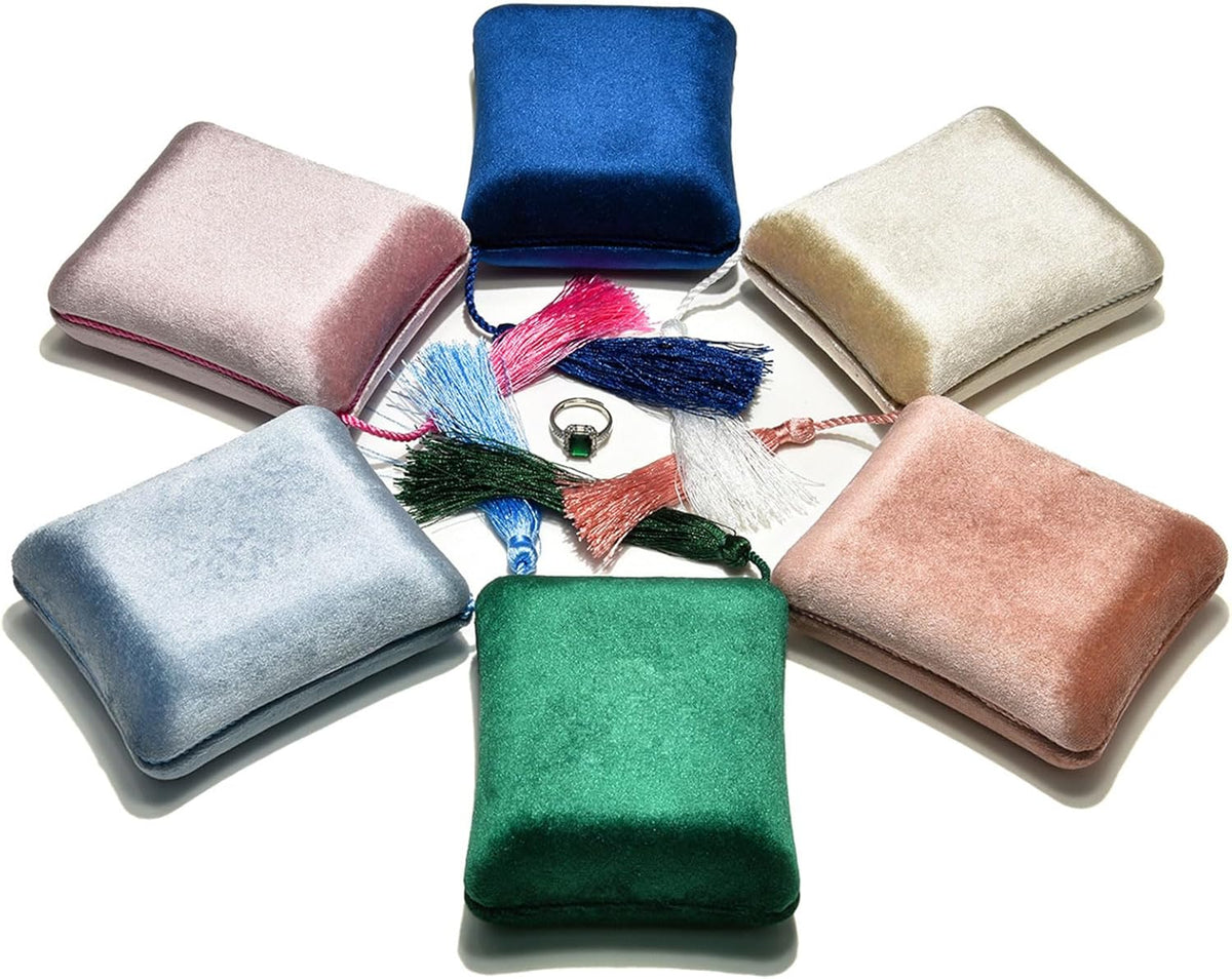Plush Jewelry Box Portable Travel Case Organizers With Multi Layer Compartments For Rings Necklaces Earrings