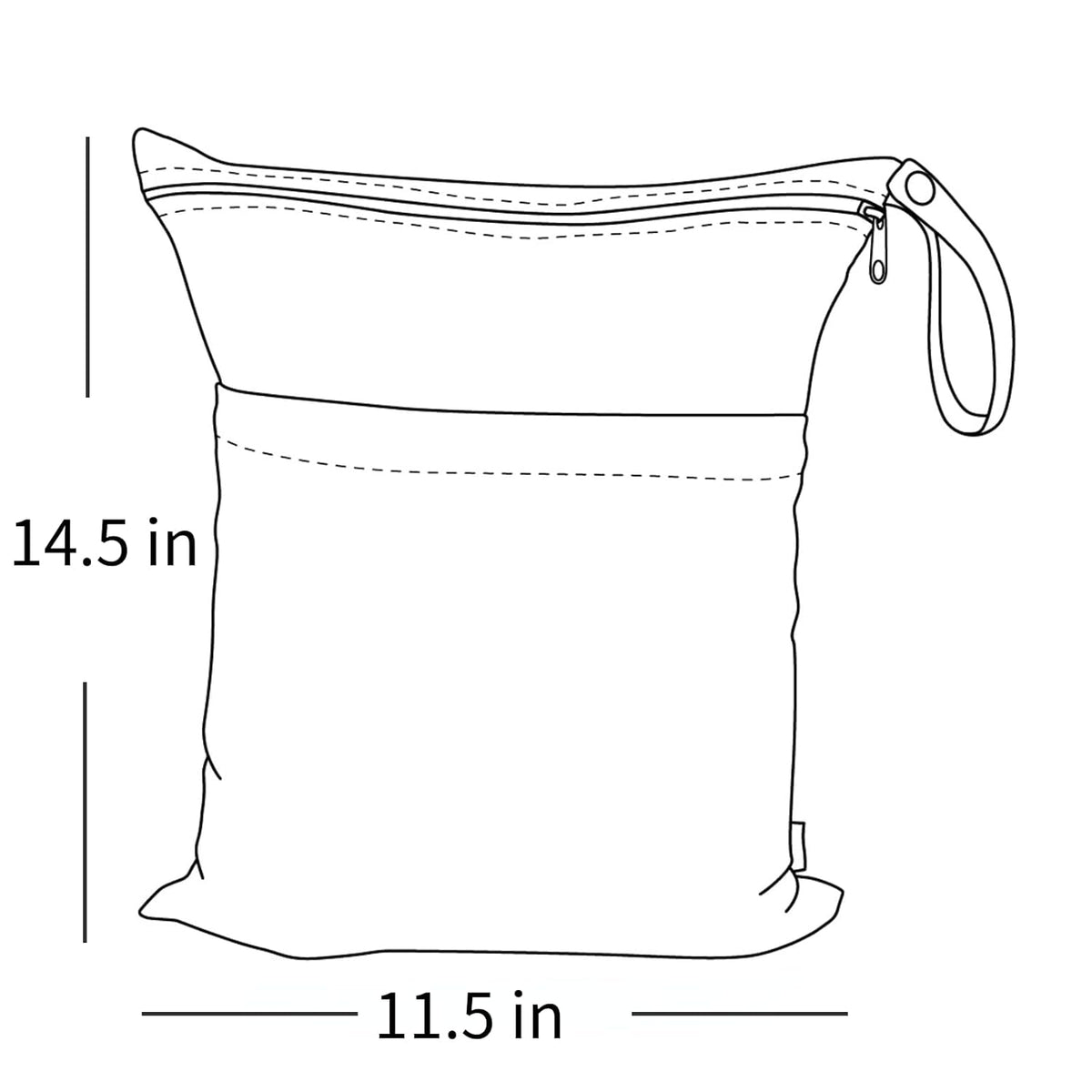 ALVA 2pcs Cloth Diaper Wet Dry Bags Waterproof Reusable with Two Zippered Pockets Travel Beach Pool Daycare Soiled Baby Items Yoga Gym Bag for Swimsuits or Wet Clothes LX-AMD0912 - Colors B