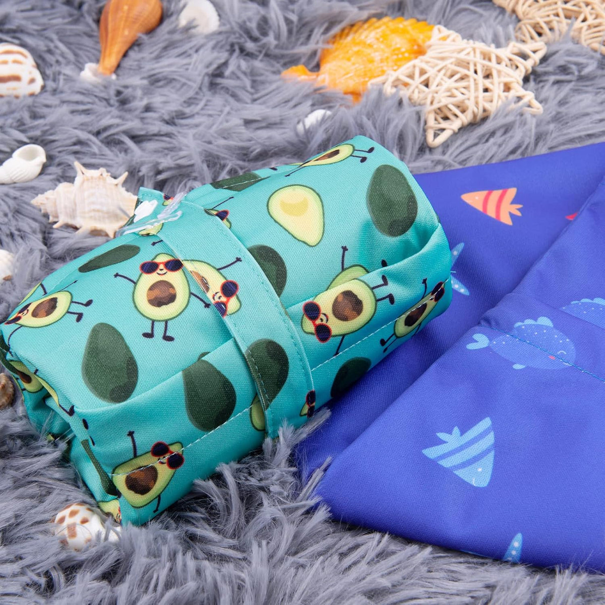 ALVA 2pcs Cloth Diaper Wet Dry Bags Waterproof Reusable with Two Zippered Pockets Travel Beach Pool Daycare Soiled Baby Items Yoga Gym Bag for Swimsuits or Wet Clothes LX-AMD0912 - Colors B