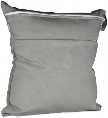 2 Pcs Wet Dry Bags for Baby Cloth Diapers Mommy Bags Waterproof Reusable with Two Zippered Pockets Yoga Gym Bag for Swimsuits or Wet Clothes