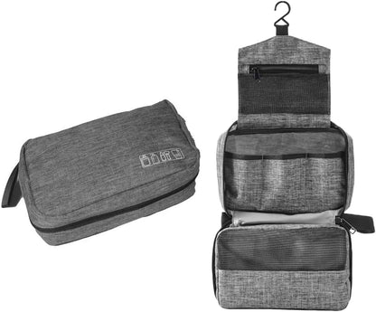 is used to store toiletries, Suitable for short-term travel use hanging toilet bag (Gray)