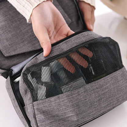 is used to store toiletries, Suitable for short-term travel use hanging toilet bag (Gray)