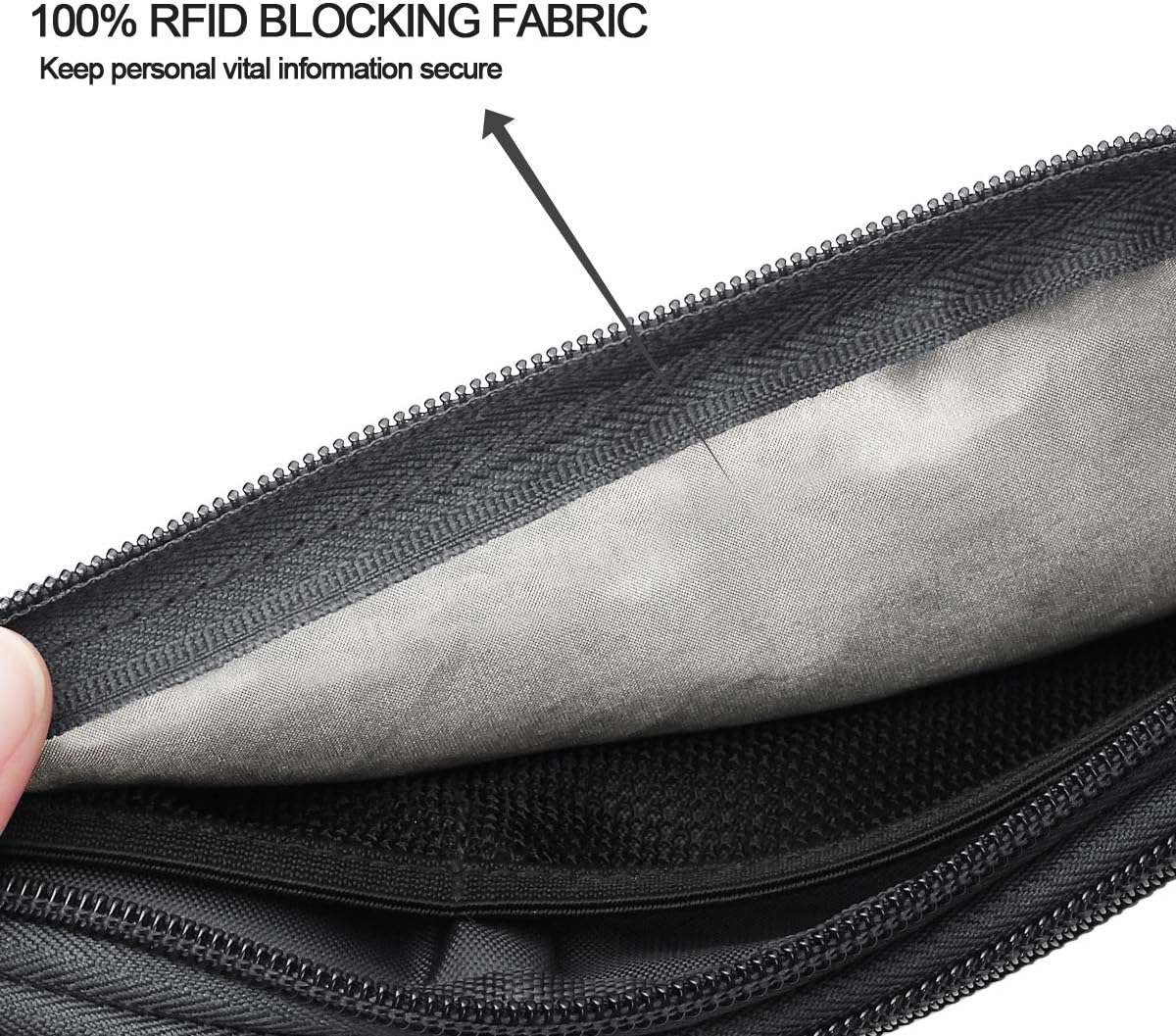 Money Belt, Slim Passport Holder RFID Blocking Hidden Wallet Travel Essentials Pouch for Women Men With Adjustable Strap Waist Bag to Protect Cash, Credit Cards and Documents