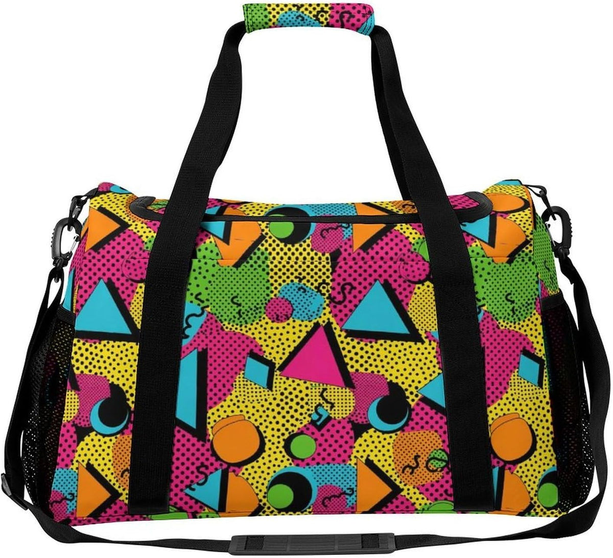 Foldable Carry On Travel Duffel Weekender Bag Lightweight Overnight Tote Bag for Men Women Sport