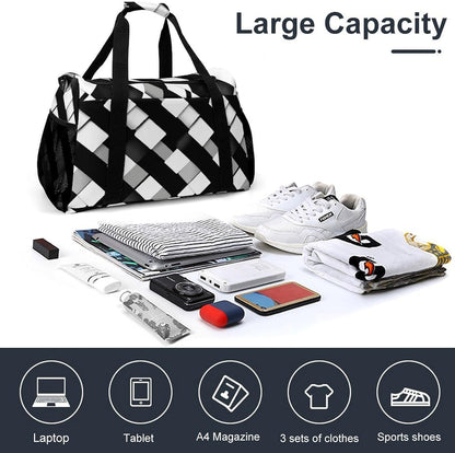Foldable Carry On Travel Duffel Weekender Bag Lightweight Overnight Tote Bag for Men Women Sport
