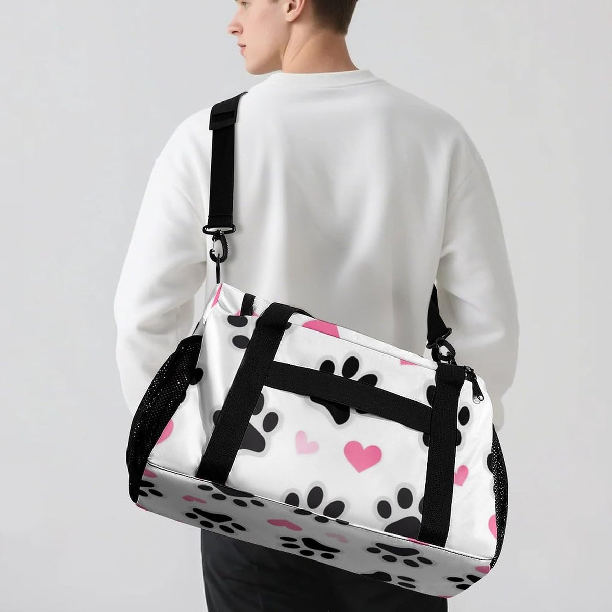 Foldable Carry On Travel Duffel Weekender Bag Lightweight Overnight Tote Bag for Men Women Sport