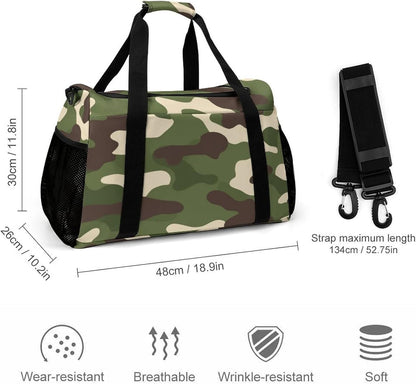Foldable Carry On Travel Duffel Weekender Bag Lightweight Overnight Tote Bag for Men Women Sport