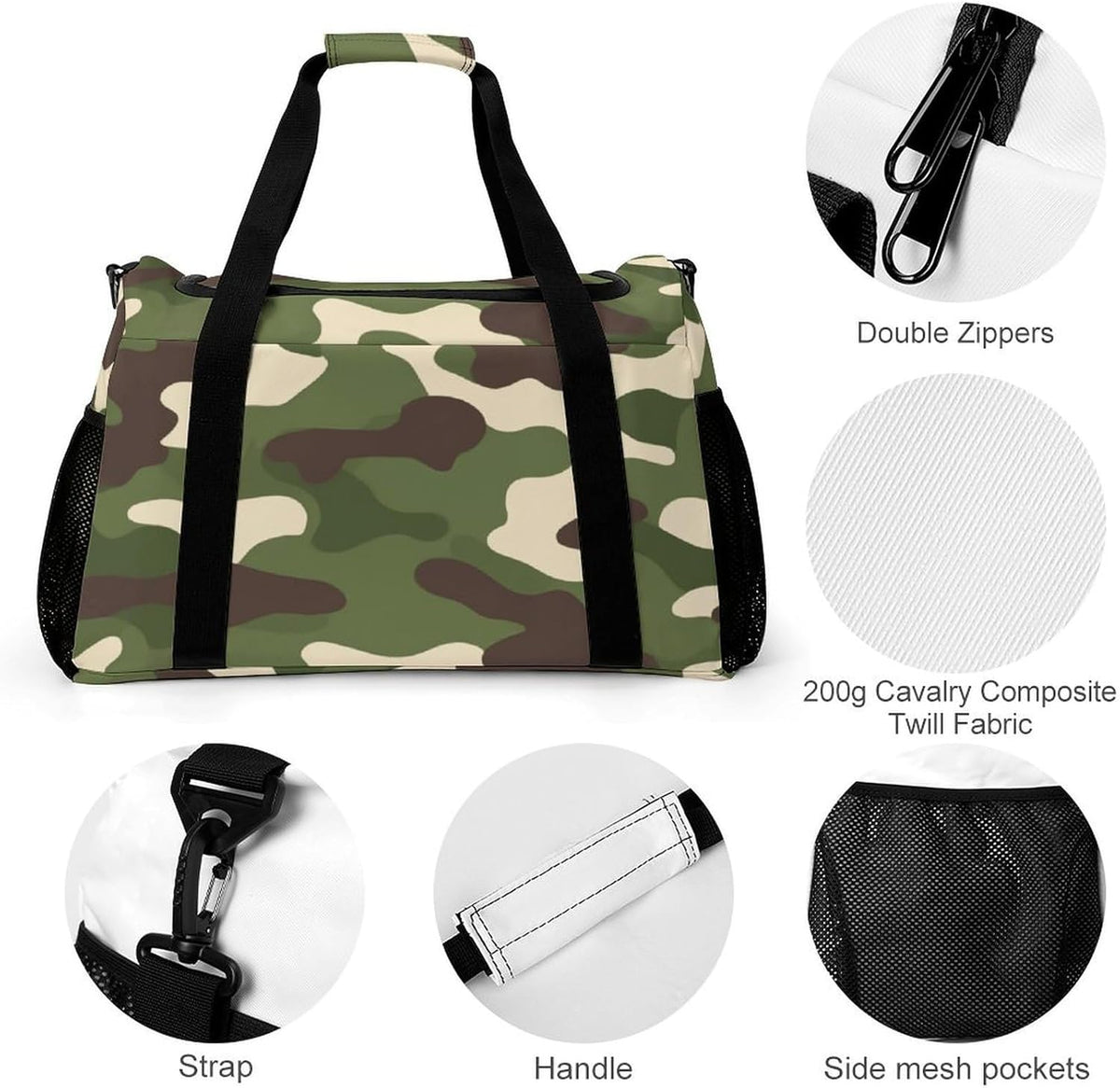 Foldable Carry On Travel Duffel Weekender Bag Lightweight Overnight Tote Bag for Men Women Sport