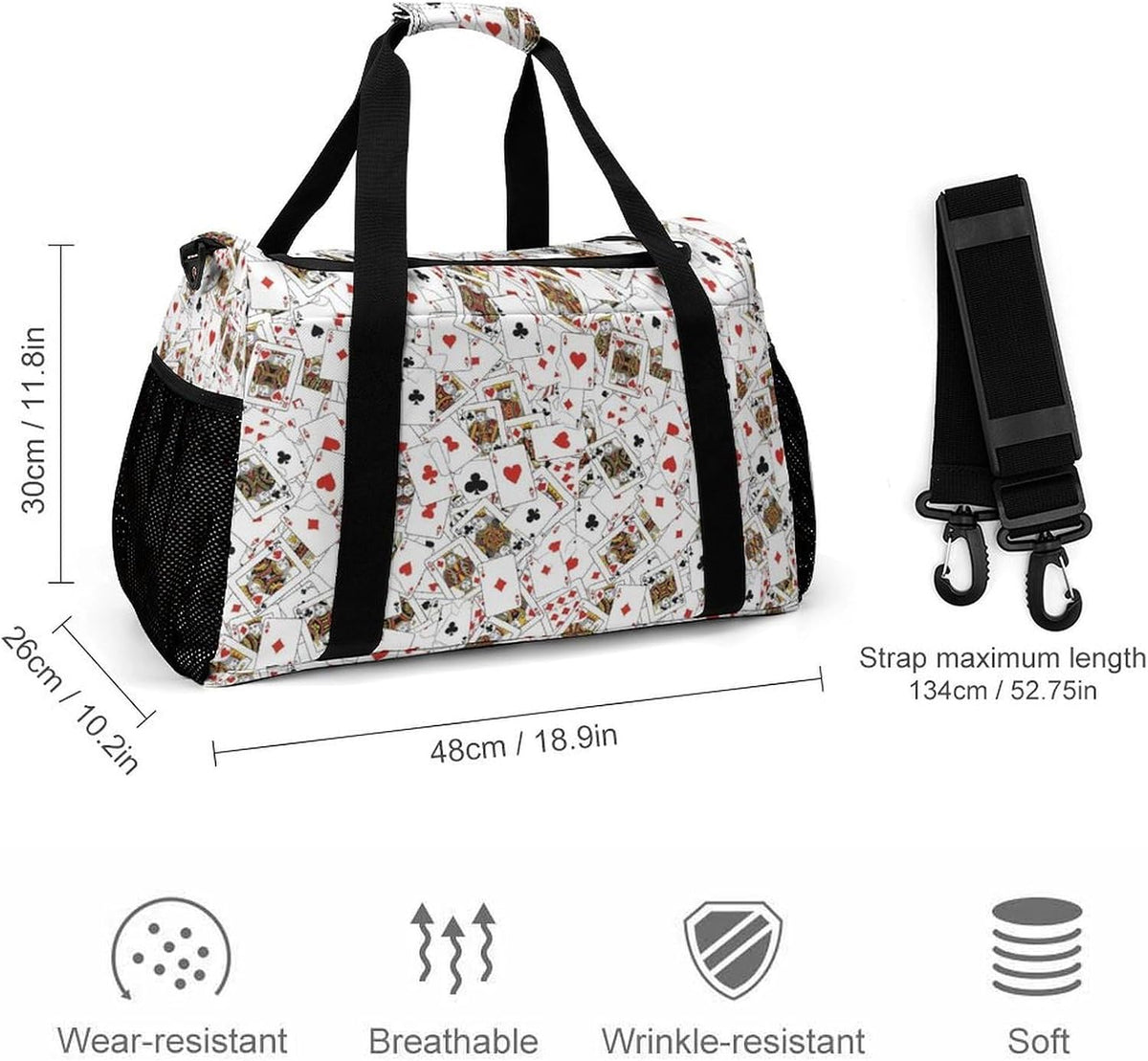 Foldable Carry On Travel Duffel Weekender Bag Lightweight Overnight Tote Bag for Men Women Sport