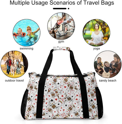 Foldable Carry On Travel Duffel Weekender Bag Lightweight Overnight Tote Bag for Men Women Sport