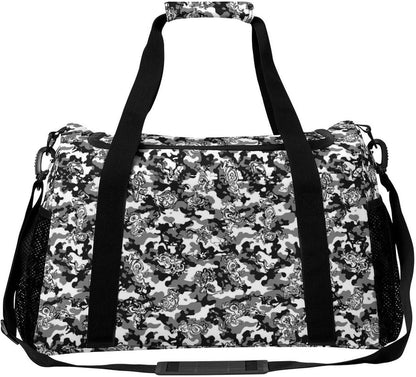 Foldable Carry On Travel Duffel Weekender Bag Lightweight Overnight Tote Bag for Men Women Sport